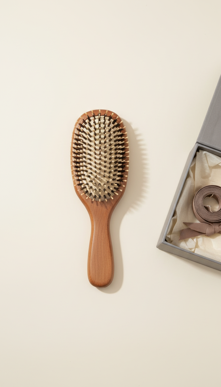 Detangling brush with flexible bristles