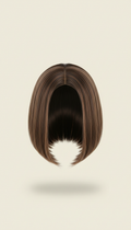 Synthetic bob wig with velvet touch